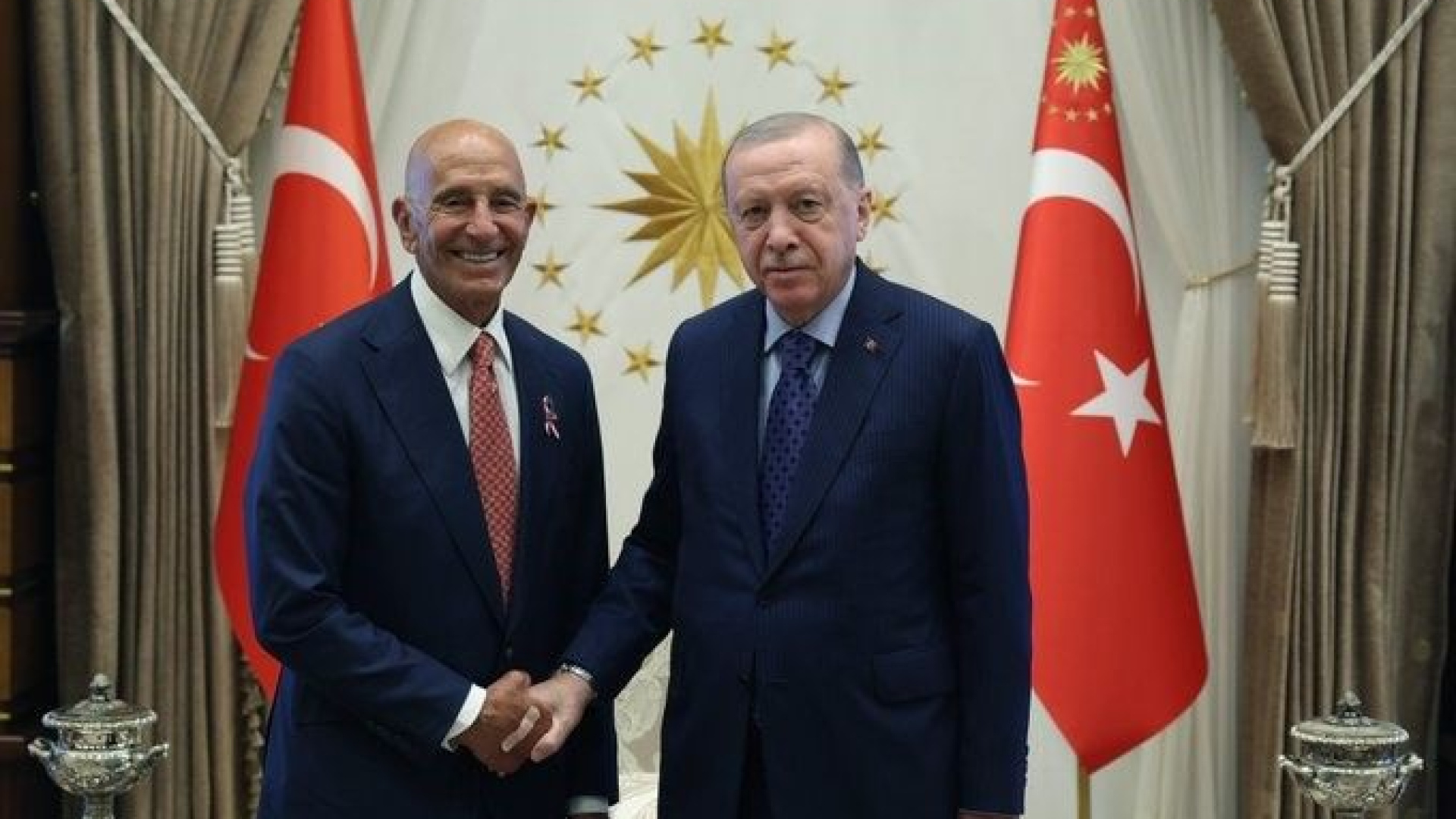 Cumhurbaşkanı Erdoğan, Barrack'ı kabul etti