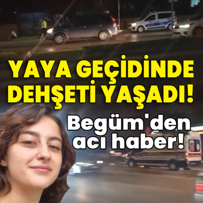 Yaya geçidinde dehşeti yaşadı!