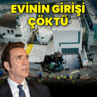 Evinin girişi çöktü
