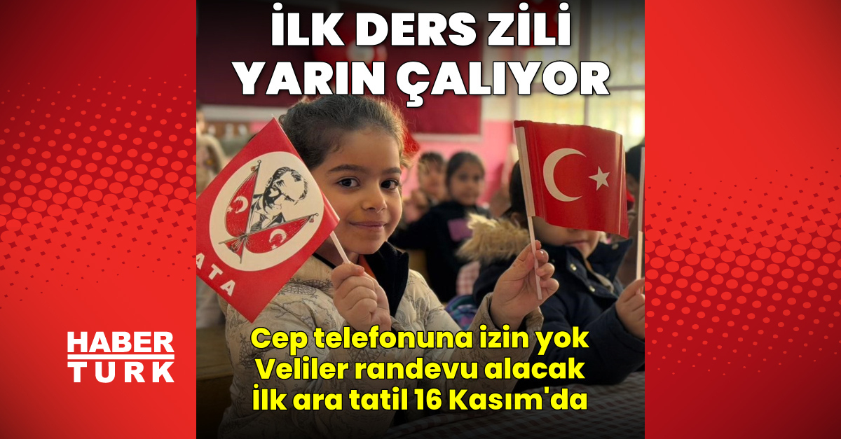 İlk ders zili yarın çalacak