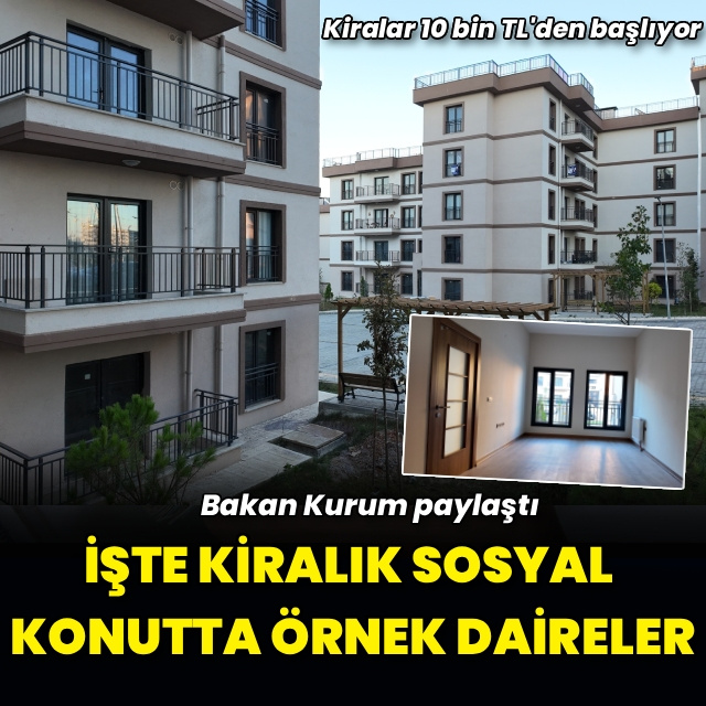 İşte kiralık sosyal konutlarda örnek daireler