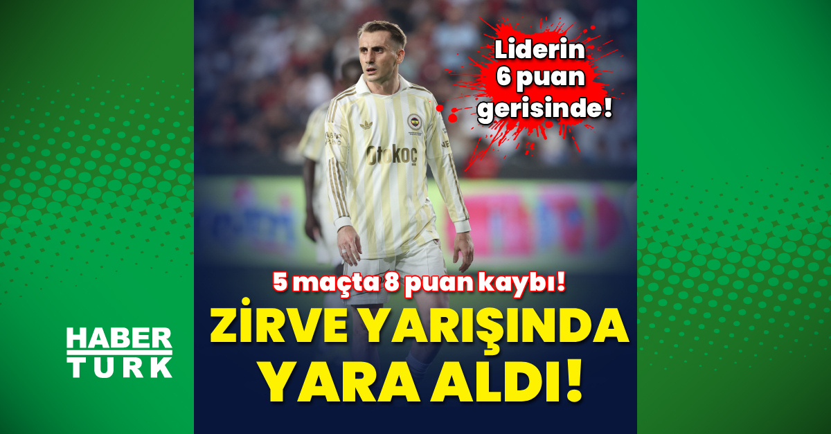 Fenerbahçe'den 5 maçta 8 puan kaybı!