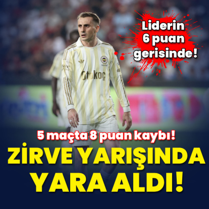Fenerbahçe'den 5 maçta 8 puan kaybı!