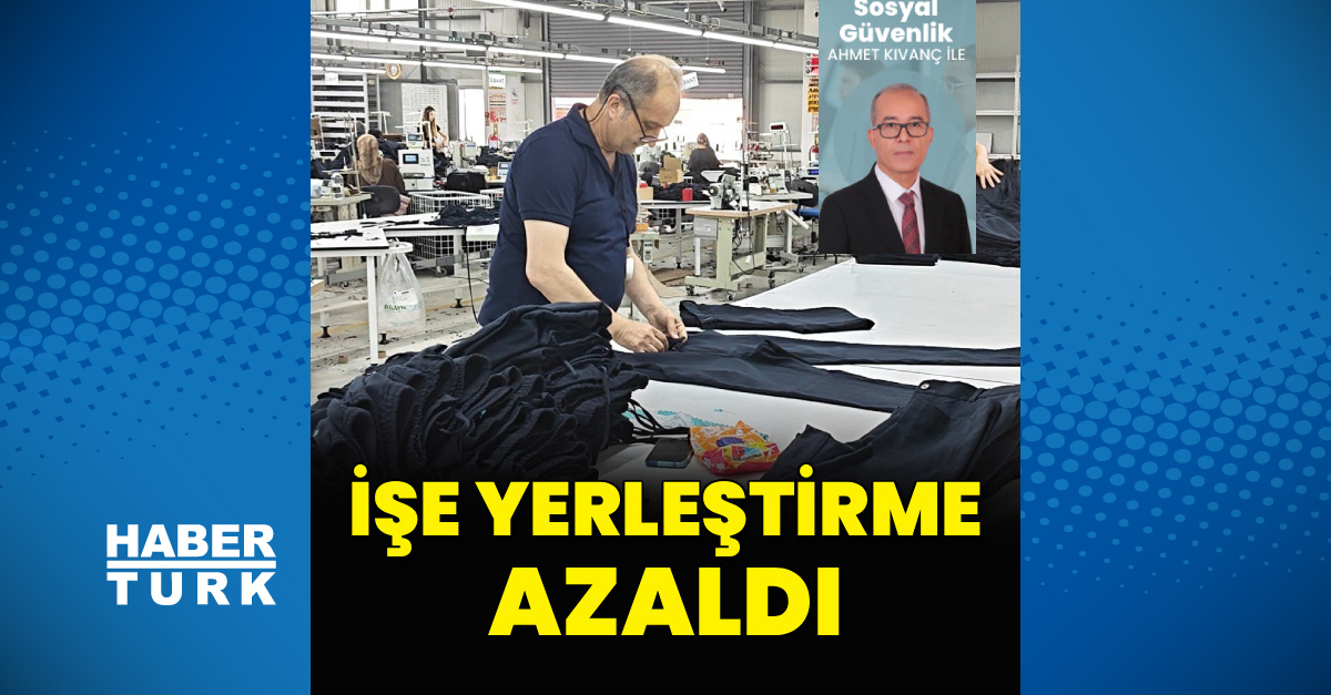 İşe yerleştirme azaldı