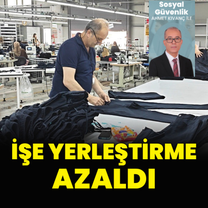 İşe yerleştirme azaldı