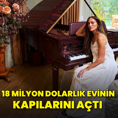18 milyon dolarlık evini açtı