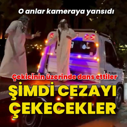 Çekici üzerinde dans pahalıya patladı