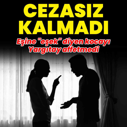Eşine "eşek" diyen kocayı Yargıtay affetmedi