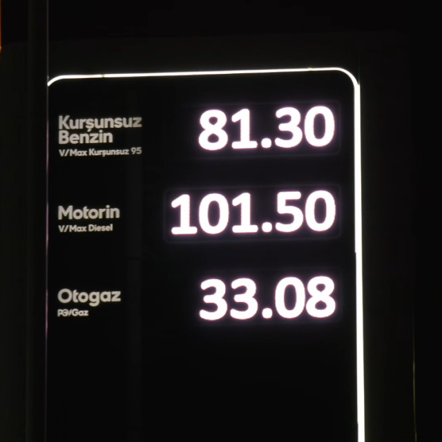 Akaryakıt panolarına tek hane izni