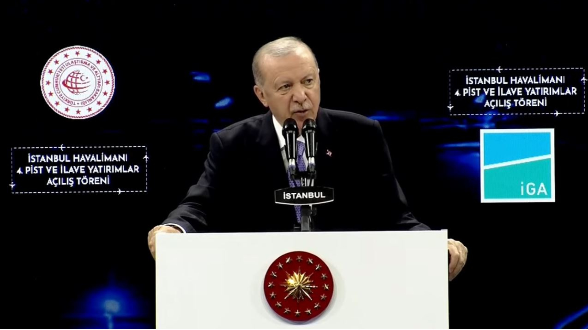 Cumhurbaşkanı Erdoğan İstanbul Havalimanı 4. pist açılışında konuştu