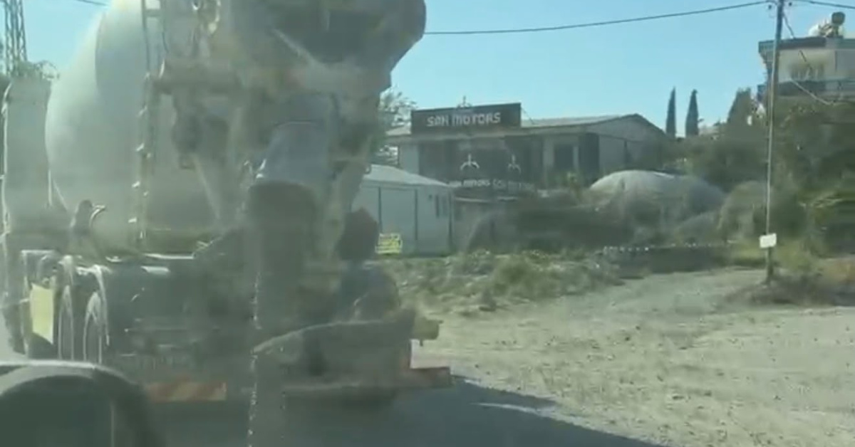 Yola beton döken miksere 191 bin TL ceza