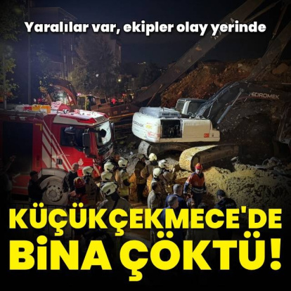 Küçükçekmece'de bina çöktü: 2 yaralı