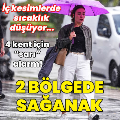 İç kesimlerde sıcaklık düşüyor... 2 bölgede sağanak var!
