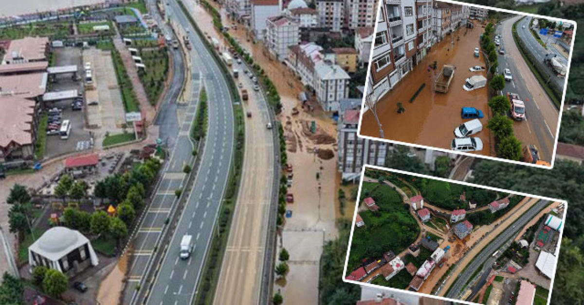 Metrekareye 100 kg yağış düştü! Rize’de yağmur sele döndü