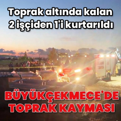 Büyükçekmece'de toprak kayması