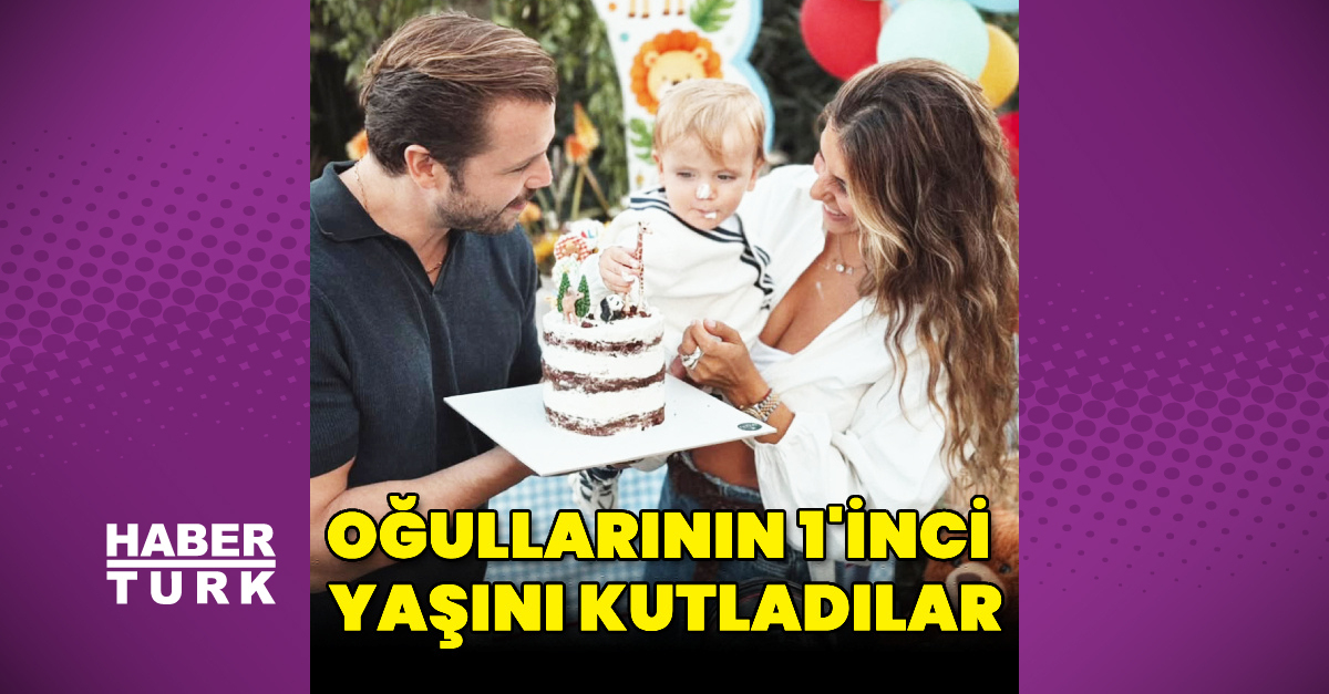 Oğullarının 1'inci yaşını kutladılar