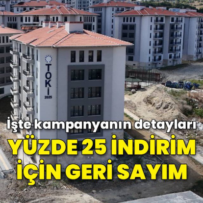 Yüzde 25 indirim kampanyası için geri sayım