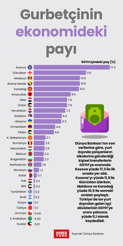 Gurbetçinin ekonomideki payı