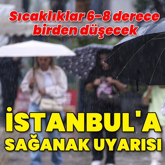 İstanbul için sağanak uyarısı