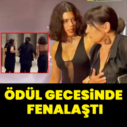 Ödül gecesinde fenalaştı