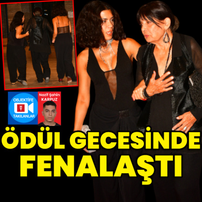 Ödül gecesinde fenalaştı