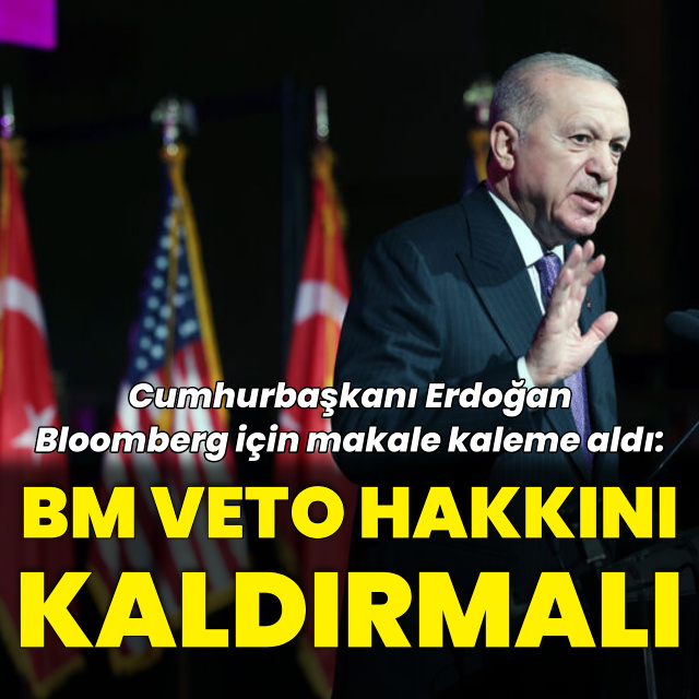 Cumhurbaşkanı Erdoğan Bloomberg için yazdı