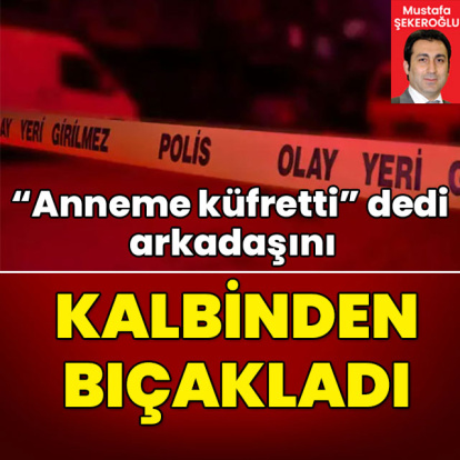 "Anneme küfretti" dedi... Kalbinden bıçakladı