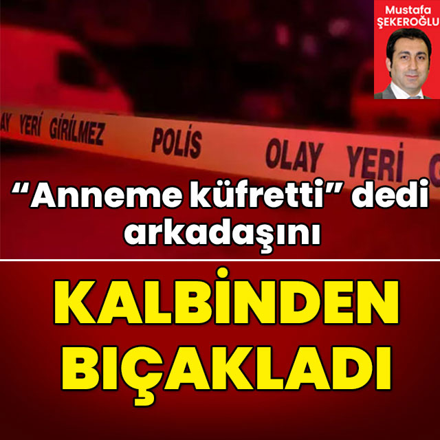 "Anneme küfretti" dedi... Kalbinden bıçakladı