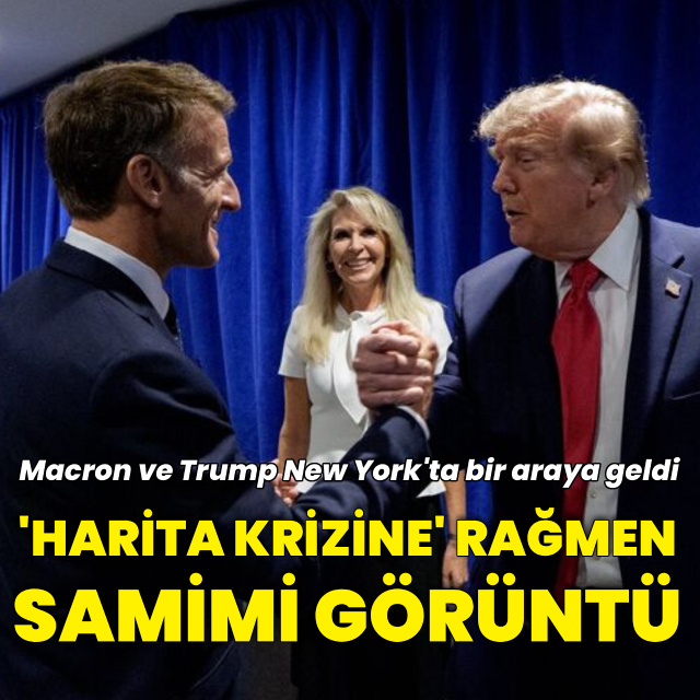 Macron ve Trump'tan samimi poz