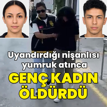 Uyandırdığı nişanlısı yumruk atınca genç kadın öldürdü!