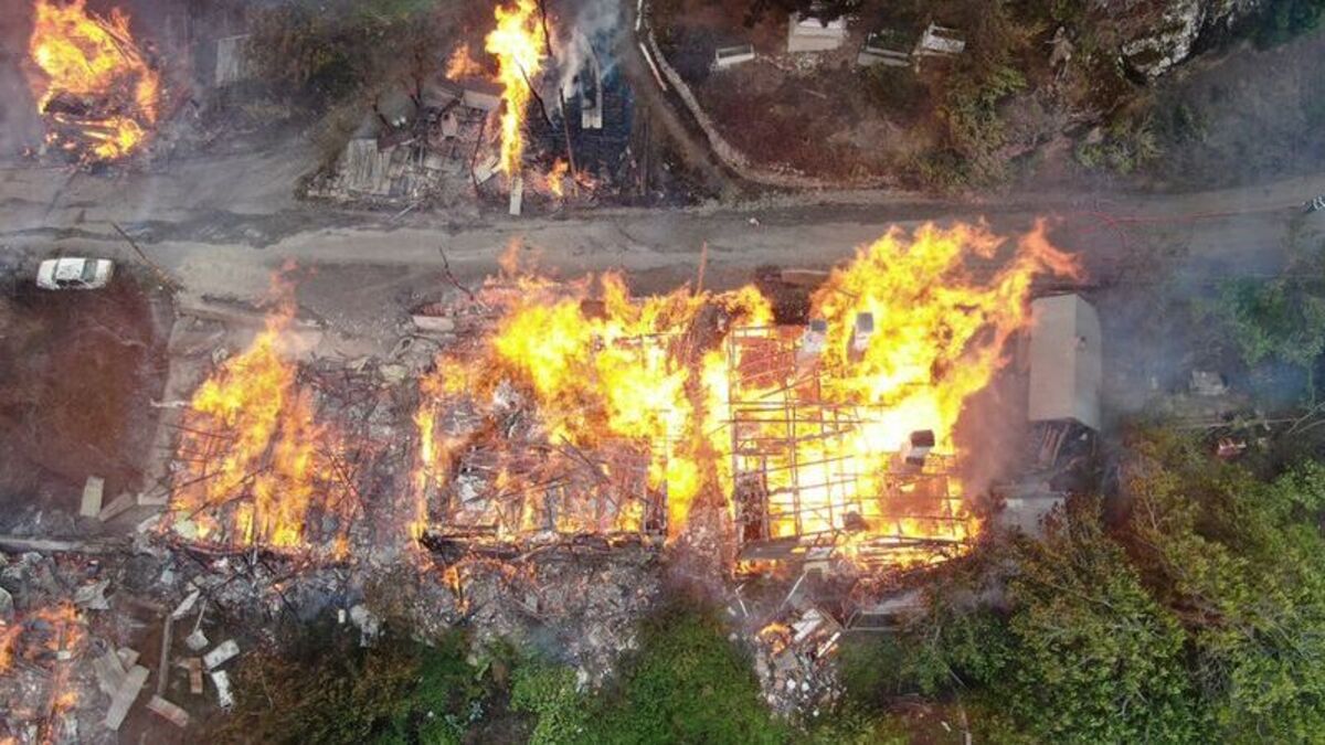 Kastamonu'da yangın! 10 ev kül oldu