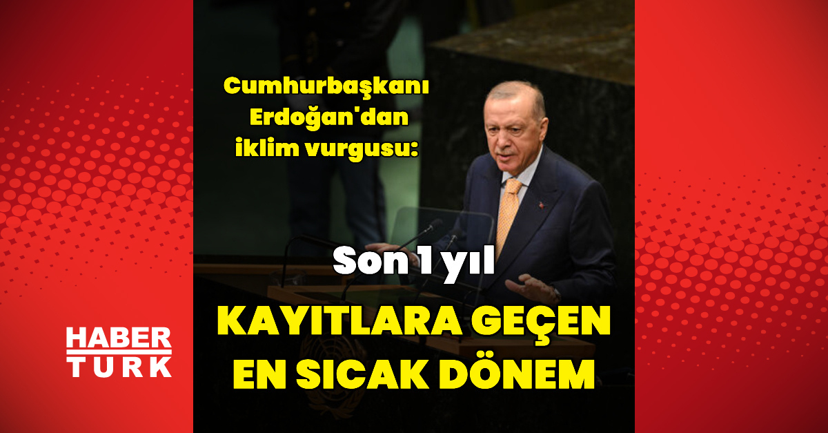 Cumhurbaşkanı Erdoğan İklim Etkinliği programında konuştu