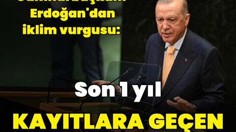 Cumhurbaşkanı Erdoğan İklim Etkinliği programında konuştu
