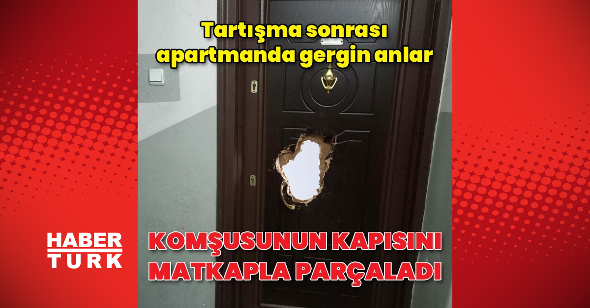 Komşusunun çelik kapısını matkapla kırdı