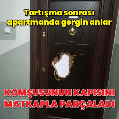 Komşusunun çelik kapısını matkapla kırdı