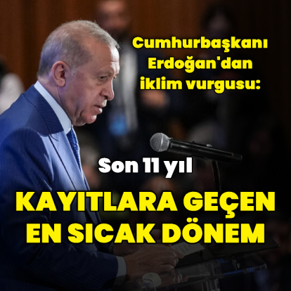 Cumhurbaşkanı Erdoğan İklim Etkinliği programında konuştu