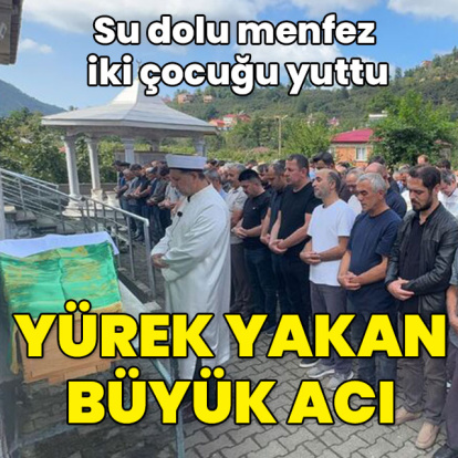 Su dolu menfez iki çocuğu yuttu! Çok büyük acı...