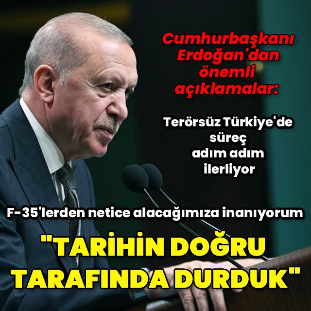 Cumhurbaşkanı Erdoğan'dan önemli mesajlar
