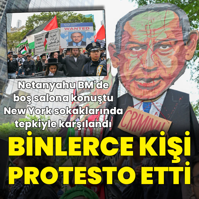 New York'ta Netanyahu protestosu
