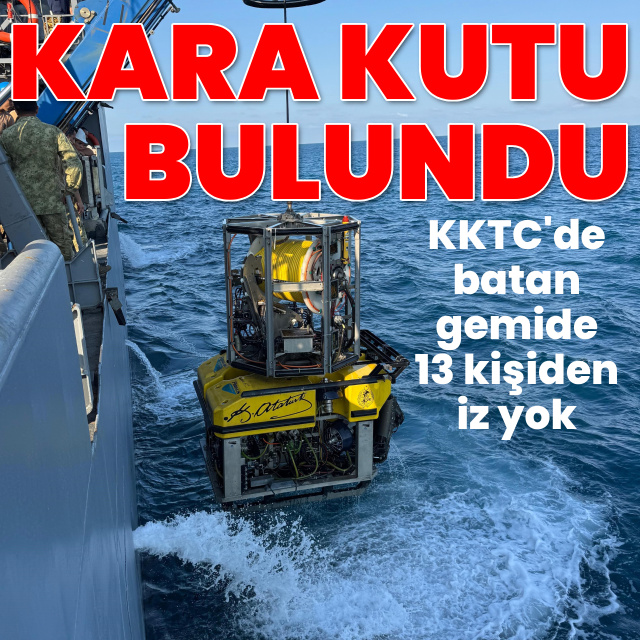 KKTC'de batan geminin kara kutusu bulundu