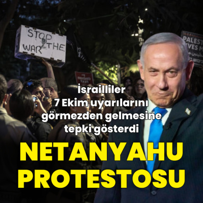 Tel Aviv'de Netanyahu protestosu