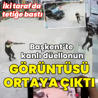 İki taraf da tetiğe bastı! Başkent'te kanlı düellonun görüntüsü çıktı