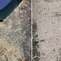 Gazze'deki yıkım uydu görüntülerine yansıdı