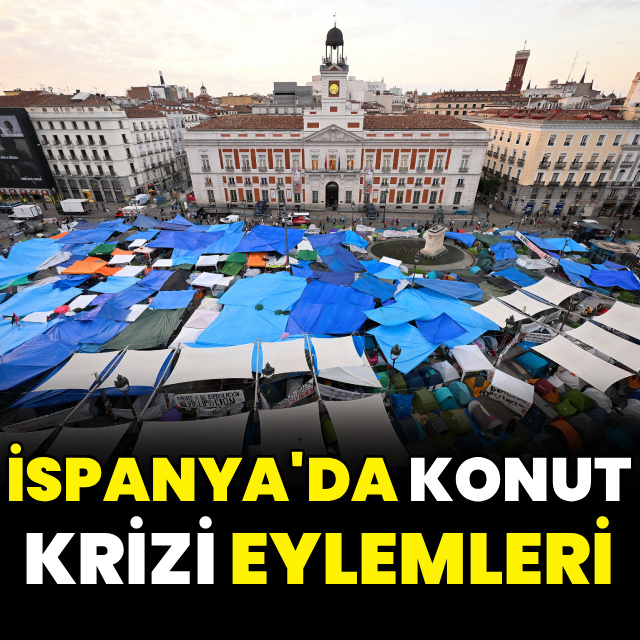 İspanya'da konut krizine karşı eylemler sürüyor