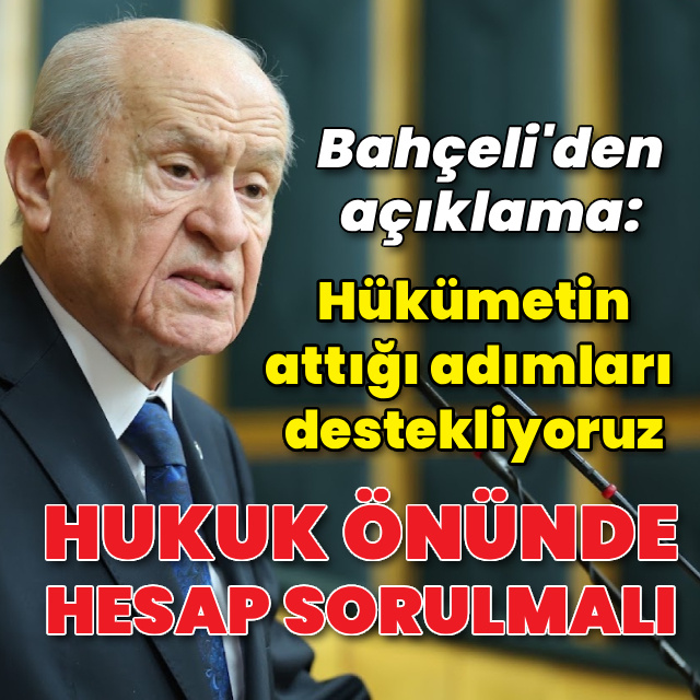 Bahçeli'den fon soruşturması açıklaması