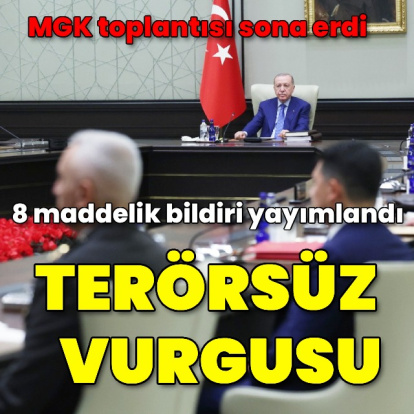 MGK'da terörsüz bölge vurgusu
