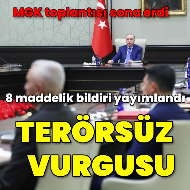 MGK'da terörsüz bölge vurgusu