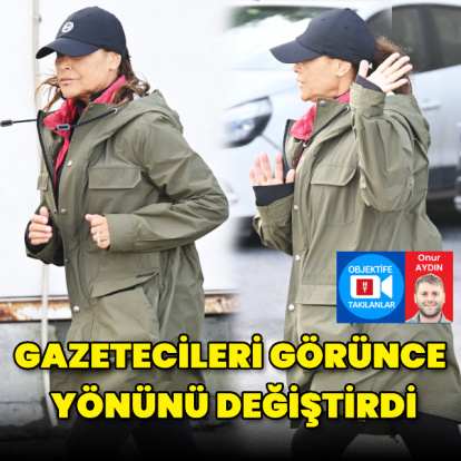 Gazetecileri görünce yönünü değiştirdi
