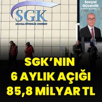 SGK 85,8 milyar TL açık verdi