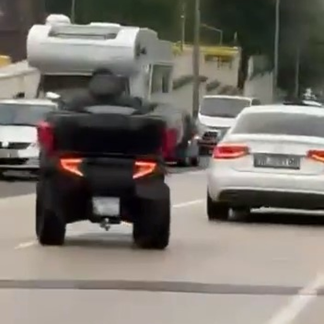 Korkutan görüntü! ATV ile drift ve makas!